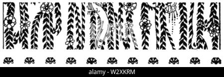 Kay Nielsen - Ende von Kapitel Ornament - Östlich der Sonne und westlich vom Mond - die drei Billy-Ziegen gruff Stockfoto