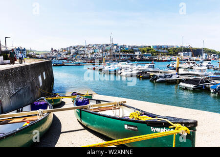 Stadt Brixham, Devon Brixham Stadt, Hafen von Brixham, Brixham, Devon, UK, England, Vereinigtes Königreich, Brixham, Devon Brixham, Stadt, Städte, Hafen, GB Stockfoto