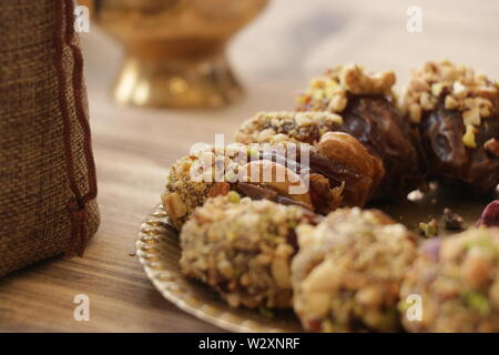 Gefüllte Datteln Stockfoto