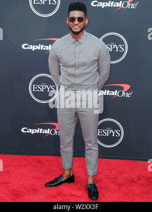 Los Angeles, Kalifornien, USA. 10. Juli 2019. Sänger Usher Raymond IV kommt an der 2019 ESPY Awards bei Microsoft Theatre L.A. statt Am 10. Juli 2019 in Los Angeles, Kalifornien, USA. (Foto von Xavier Collin/Image Press Agency) Quelle: Bild Presse Agentur/Alamy leben Nachrichten Stockfoto