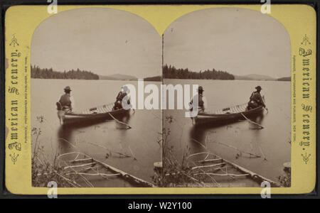 Untere Saranaac See, Camp Insel, durch Purviance (New York, NY) Stockfoto