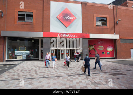 Irland, Nord, Belfast, Entranc zu Einkaufszentrum Castle Court in Berry Street. Stockfoto