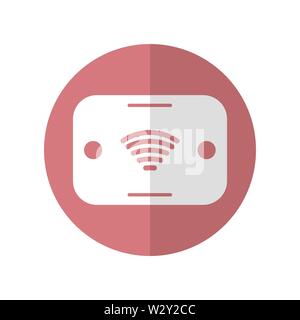 Icon Design von Pocket wifi für Reisen rund um die Welt. Vector Illustration im flachen Stil. Stock Vektor