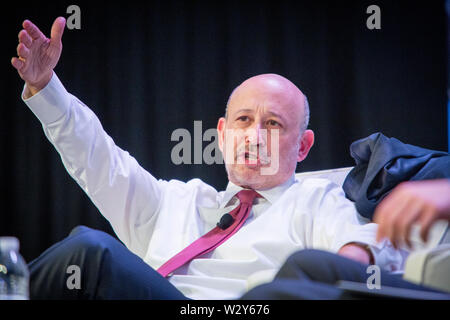 Chairman und CEO von Goldman Sachs, Lloyd Blankfein, antwortet auf die Fragen des Moderators und des Publikums bei einem Vorstellungsgespräch bei der jährlichen Sitzung für die ifma', die Securities Industry und Financial Markets Association. Stockfoto