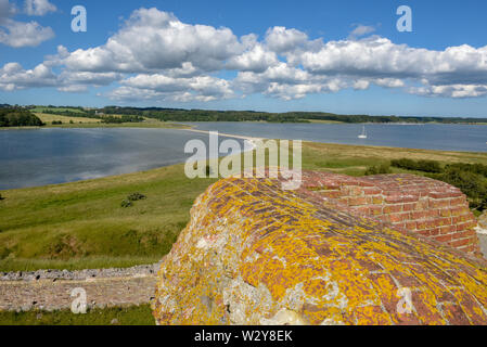 Kalo Burgruine im Nationalpark Mols Bjerge auf Djursland in Dänemark Stockfoto