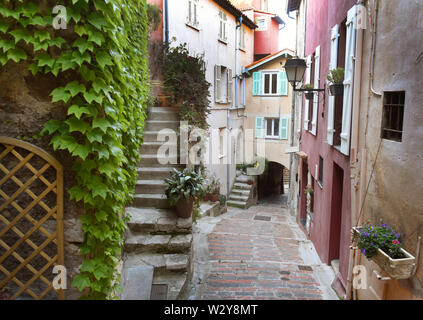 Mittelalterliches Dorf in Roquebrune-Cap-Martin, Provence-Alpes-Cote d'Azur, Frankreich. Cote d'Azur der Französischen Riviera. Stockfoto