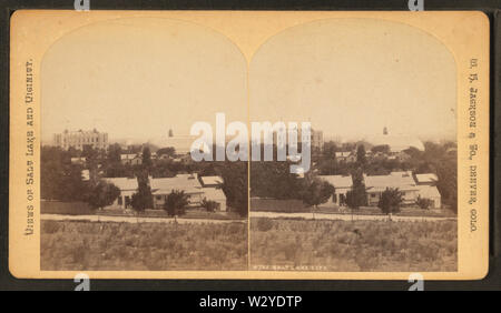 Mormon Temple und Tabernakel, Salt Lake City, 3. Juni 1888, das von W C Jackson Stockfoto