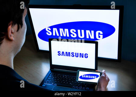 Logo Samsung Stockfoto