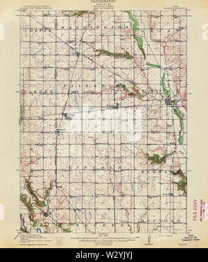 USGS TOPO-Karten Iowa IA Slater 175554 1913 62.500 Wiederherstellung Stockfoto