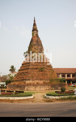 Schwarz Stupa - Damm in Vientiane. Laos Stockfoto