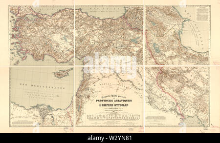 Neue Allgemeine Karte Der Asian-Eastern Provinzen des Osmanischen Reiches - ohne Arabien Stockfoto