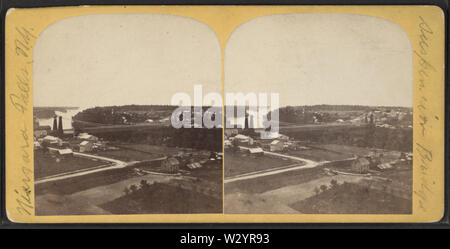 Niagara Falls, NY Suspension Bridge, von Robert N Dennis Sammlung von stereoskopische Ansichten Stockfoto