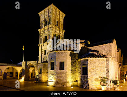 Abendliche Schuß auf die Kirche des Heiligen Lazarus, ein spät-9th Jahrhundert Kirche in Larnaca, Zypern. Stockfoto