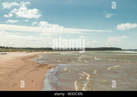 Schönen Sandstrand von Yyteri am Sommer, in Pori, Finnland Stockfoto