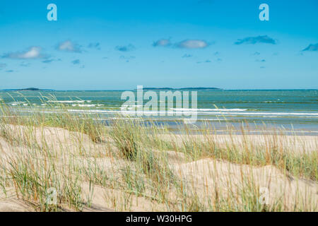 Schönen Sandstrand von Yyteri am Sommer, in Pori, Finnland Stockfoto