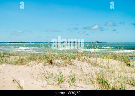 Schönen Sandstrand von Yyteri am Sommer, in Pori, Finnland Stockfoto