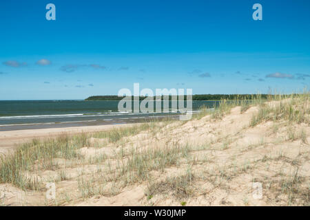 Schönen Sandstrand von Yyteri am Sommer, in Pori, Finnland Stockfoto