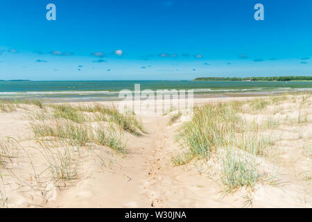 Schönen Sandstrand von Yyteri am Sommer, in Pori, Finnland Stockfoto