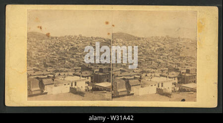 Panoramablick auf San Francisco, Nr. 3 aus der Ecke von Sacramento und Taylor Sts genommen, von Robert N Dennis Sammlung von stereoskopische Ansichten 2. Stockfoto