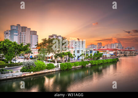 Naples, Florida, USA Downtown Skyline in der Dämmerung. Stockfoto