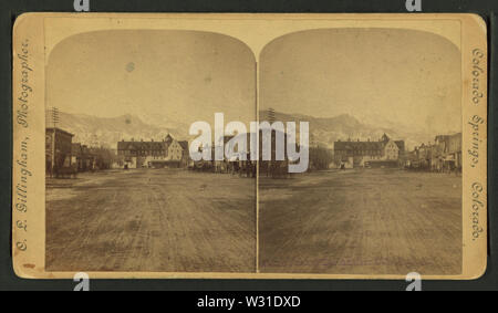 Pikes Peak&das Geweih Colorado Springs, von Charles L Gillingham Stockfoto