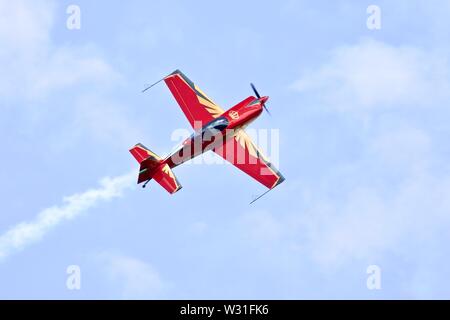 Royal Jordanian Falcons auf der europäischen Tour in Großbritannien an Shuttleworth militärische Airshow am 7. Juli 2019 Stockfoto