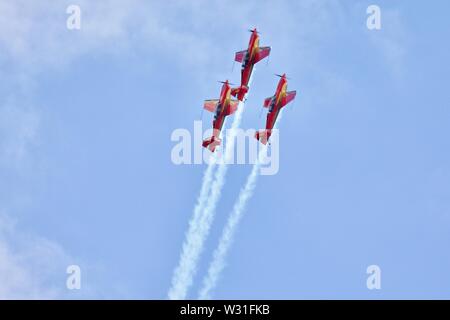 Royal Jordanian Falcons auf der europäischen Tour in Großbritannien an Shuttleworth militärische Airshow am 7. Juli 2019 Stockfoto