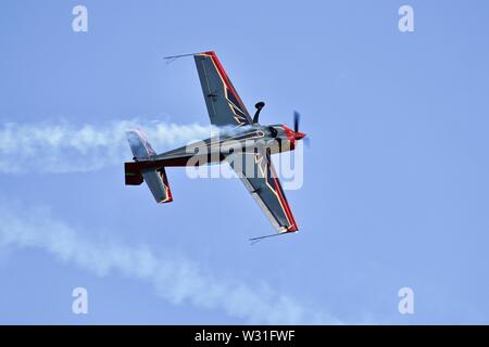 Royal Jordanian Falcons auf der europäischen Tour in Großbritannien an Shuttleworth militärische Airshow am 7. Juli 2019 Stockfoto