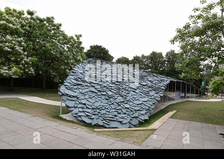 Serpentine Gallery. kudsk Steensen ausgezeichnet Eröffnungs Serpentine Augmented Architektur Provision in Zusammenarbeit mit Google Kunst & Kultur und Sir David Adjaye OBE, 11. Juli 2019 Stockfoto