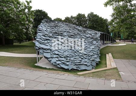 Serpentine Gallery. kudsk Steensen ausgezeichnet Eröffnungs Serpentine Augmented Architektur Provision in Zusammenarbeit mit Google Kunst & Kultur und Sir David Adjaye OBE, 11. Juli 2019 Stockfoto