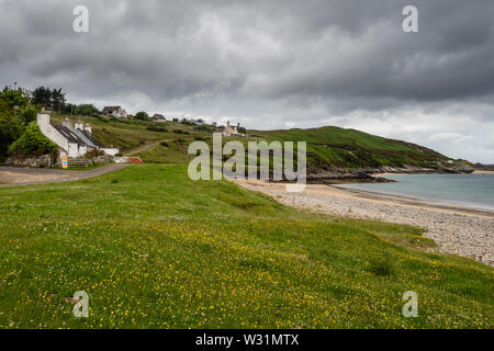 Zunge ist ein Dorf an der Küste im Nordwesten Highland, Schottland, es liegt am Ostufer über der Basis der Kyle von Zunge und Nördlich der Berge Stockfoto