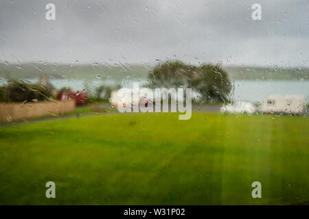 Zunge ist ein Dorf an der Küste im Nordwesten Highland, Schottland, es liegt am Ostufer über der Basis der Kyle von Zunge und Nördlich der Berge Stockfoto