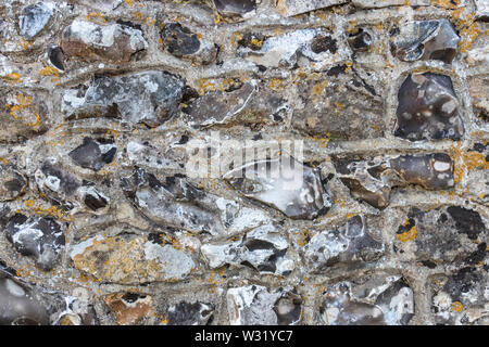 Ein feuerstein Wand Nahaufnahme Stockfoto