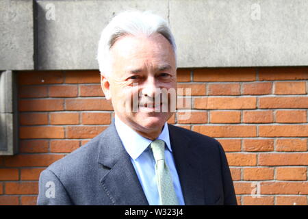 Alan Duncan MP dargestellt in Westminster, London, Großbritannien, am 11. Juli 2019. Sir Alan James Carter Duncan Britische Konservative Partei Mitglied des Parlaments für Rutland und Melton. Auswärtige Amt. Europa und Amerika. Stockfoto