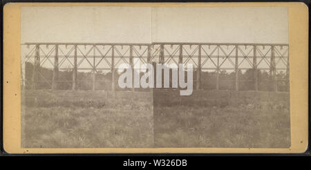 Abschnitt Gestellbrücke auf der New York, Boston und Montreal Eisenbahn, im Osten bleibe, Stadt, NY, von Robert N Dennis Sammlung von stereoskopische Ansichten Stockfoto