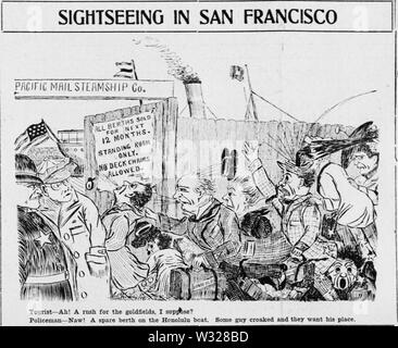 Sightseeing in San Francisco - Pazifik Profis 19 Dez 1909 Stockfoto