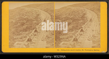 Rutschen Jacob's Ladder, Mt Washington Railway, von Kilburn Brüder Stockfoto