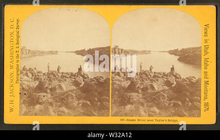 Snake River in der Nähe von Taylors Bridge, von Jackson, William Henry, 1843-1942 Stockfoto