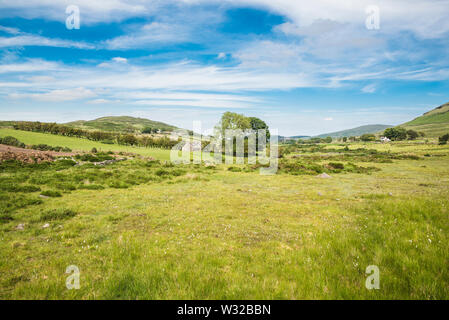 Ländliche Landschaft der Mourne Mountains, in der Nähe von Newcastle, County Down, Nordirland Stockfoto