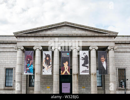 Die klassische Fassade aus dem 19. Jahrhundert dorischen Portikus, Music Hall, Union Street, Aberdeen, Schottland, UK Stockfoto