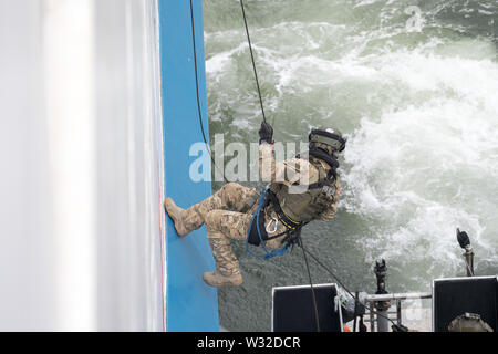 Polnische Naval Special forces Soldaten, Jednostka Wojskowa Formoza (militärische Einheit Formoza) während der Übungen in Gdynia, Polen. 27. Juni 2019 © wojciech Stockfoto