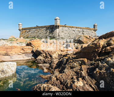 Castelo do Queijo (Schloss von Käse) in Porto, Portugal Stockfoto