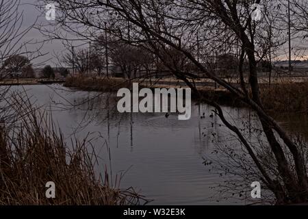 Lindsey Park Public Angelsee, Canyon, Texas Stockfoto