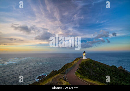 Leuchtturm am Cape Reinga, Neuseeland Stockfoto