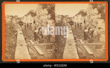 Sudbury River Conduit, BWW Div 4, SEK 15, Aug 17 1876, Sims, von Robert N Dennis Sammlung von stereoskopische Ansichten Stockfoto