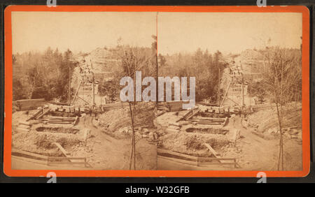 Sudbury River Conduit, BWW Div 4, SEK 15, 13. Mai 1876, Ansicht von Newton und Blick nach Westen, von Robert N Dennis Sammlung von stereoskopische Ansichten Stockfoto