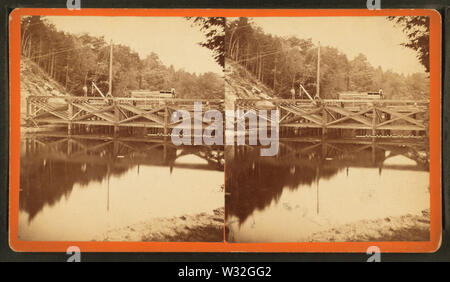 Sudbury River Conduit, BWW Div 4, SEK 15, Aug 17 1876, unteren Teil der Zentrierung der grosse Bogen, von Robert N Dennis Sammlung von stereoskopische Ansichten Stockfoto