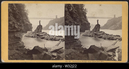 Hängebrücke, von unten gesehen, Mühle, von Soule, John P, 1827-1904 3. Stockfoto