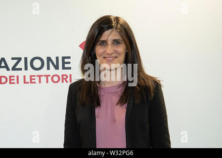 Chiara Appendino Bürgermeister von Turin während der Einweihung Tag der XXXII Turin International Book Fair gesehen. Stockfoto