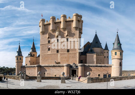 Die alcazar von Segovia ist eine mittelalterliche Alcázar in der Stadt Segovia, Spanien Stockfoto